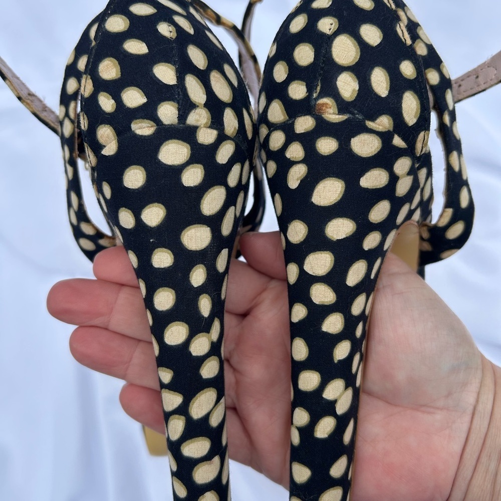 Vintage Colin Stuart size 9 animal leopard print platform strappy mobwife - Picture 9 of 10